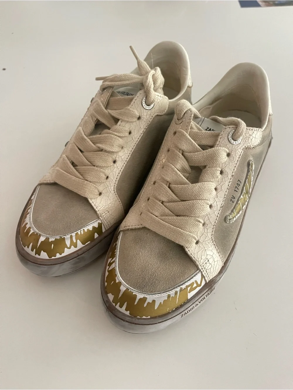 Zadig & Voltaire Basses Fly Wings Cracked • Sneakers Women’s Size 37